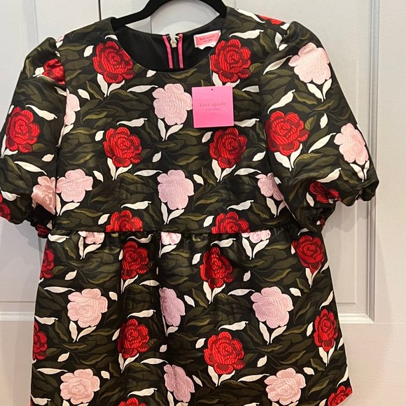 kate spade Tops - Kate Spade Rose Garden Brocade Top NWT